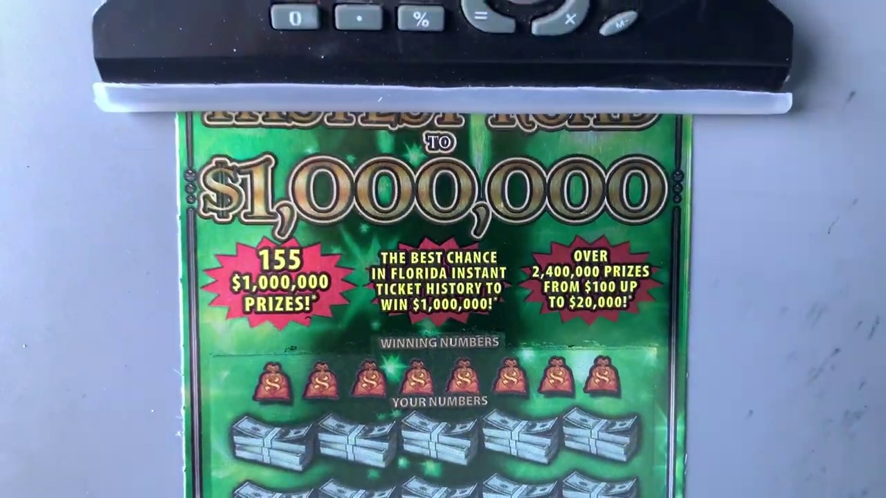 FLORIDA LOTTERY SCRATCH OFF WINNER THE FASTEST ROAD TO 1,000,000
