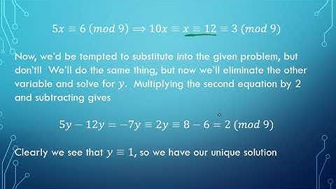 Number Theory - Systems of Linear Congruences