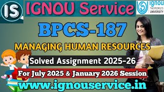 IGNOU BPCS-187 Solved Assignment English Medium 2025-26 For July 2025 and January 2026 Sessions