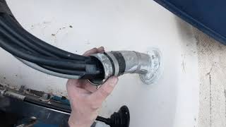 Mercury Optimax Outboard rigging routing split type cover and penetration