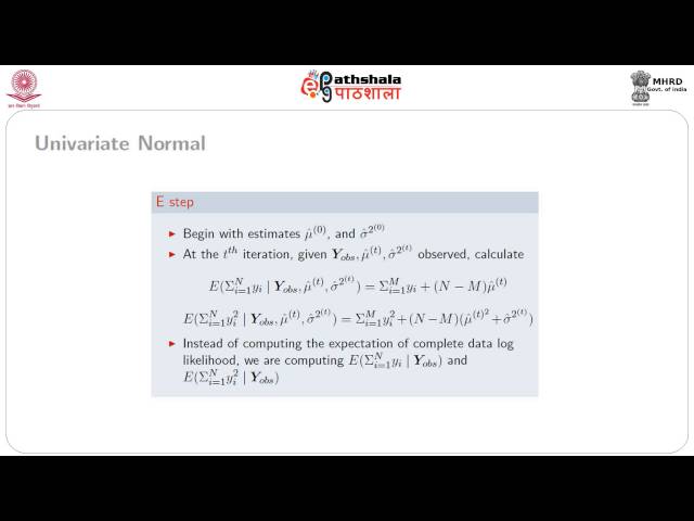 The Expectation MAximisation (EM) Algorithm