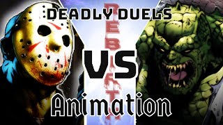 Jason Voorhees VS Killer Croc (FRIDAY THE 13TH VS DC COMICS) | Deadly Duels Animation