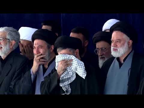 Three sons of Iran's slain leader appear at funeral, not his successor