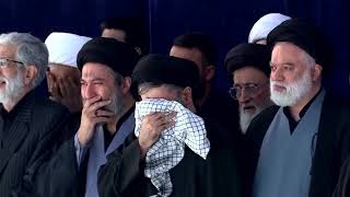 Three sons of Iran's slain leader appear at funeral, not his successor
