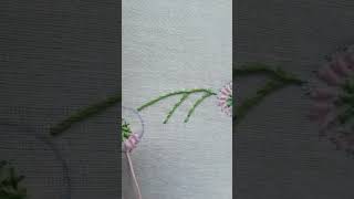 hand embroidery design work tutorial for beginners #embroidery #shortvideo @AishaEmbroidryArt