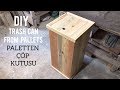 Paletten çöp kutusu yapımı / Making a trash can from pallets / Hacer basurero de madera