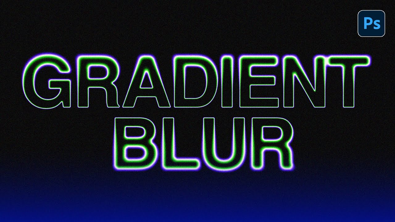 Gradient Blur Text Effect - Photoshop Tutorial - YouTube