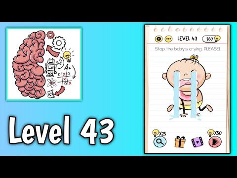 Brain test Level 43 stop the baby's Crying Walkthrough