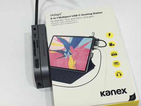 Kanex iAdapt 6 in 1 Multiport USB Type-C Docking Station 11" & 12.9" inch iPad Pro 2nd Generation