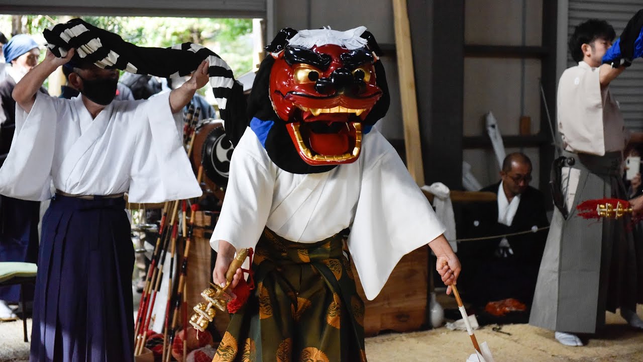 明治・伊勢大黒舞「獅子被大黒天」伊勢神宮・獅子頭・祝事・財福・特大金彩木彫・奉納 明治・伊勢大黒舞「獅子被大黒天」伊勢神宮・獅子頭・祝事・財福・特大