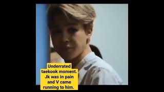 Underrated Taekook Moment  Jungkooks Foot Injury   Jk Was In Pain And V Could Not Stop Himself