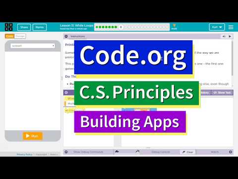 While Loops Lesson 11.8 Tutorial with Answers Code.org CS Principles