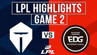 TES vs EDG Highlights Game 2 | LPL 2026 Split 3 | Top Esports vs EDward Gaming