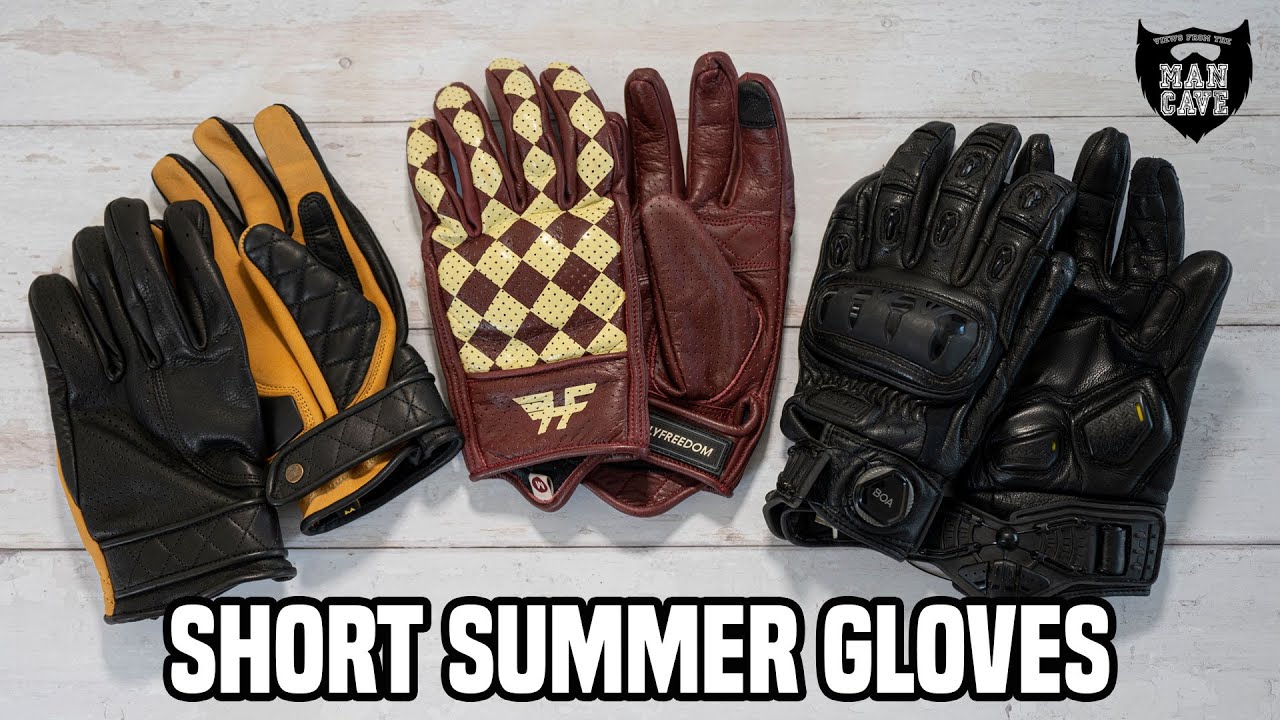 Three of the best short Leather motorcycle gloves for summer! YouTube