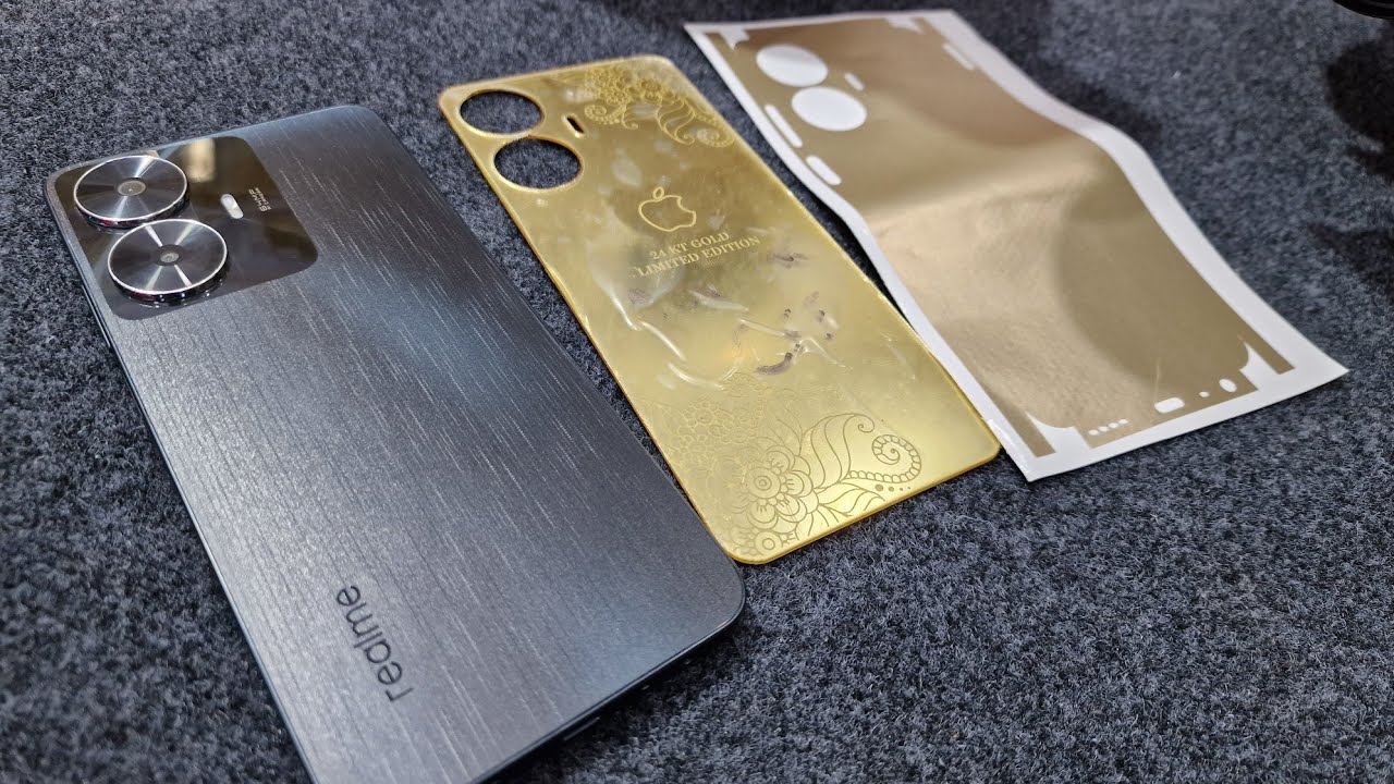 New Trending Oppo Realme C55 CONVERT INTO IPHONE LOOK 24kt Gold Panel
