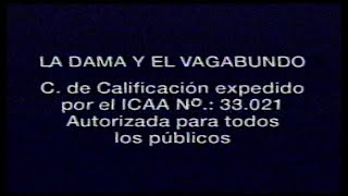La Dama Y El Vagabundo 1955 Intro Vhs España
