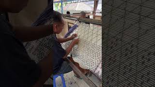 Wrapping Ikat threads before Dyeing