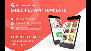 Online Recipes Mobile App Template, Script, Source Code for Sale screenshot 5