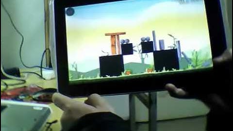 Android 2.2 Tablet - 10" Playing Angry Birds Game AWESOME!