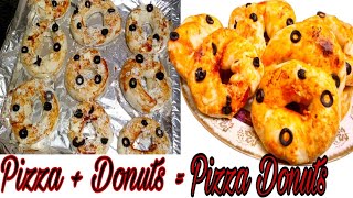 Pizza Donuts || Chicken Pizza Donuts Recipe || Chicken Pizza || Donuts shape  Pizza Doughnuts Recipe