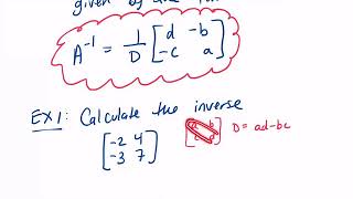 Chapter 2 Section 4 - The Inverse of a Square Matrix