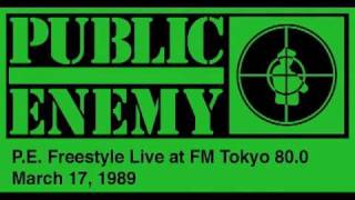 Public Enemy (Chuck D, Flavor Flav) freestyle live at FM Tokyo 80.0 in Japan March 17, 1989 (1 of 3)