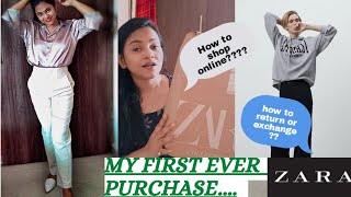 Zara shopping online + How to shop/exchange return/refund online ??  Tryon ! ZARA trousers haul 2021