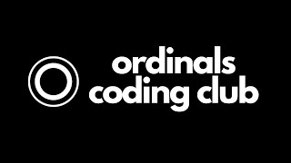 Ordinals Coding Club (November 1)