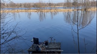 Фидерная рыбалка в марте на Осиповичском водохранилище , ловим подлещика ранней весной