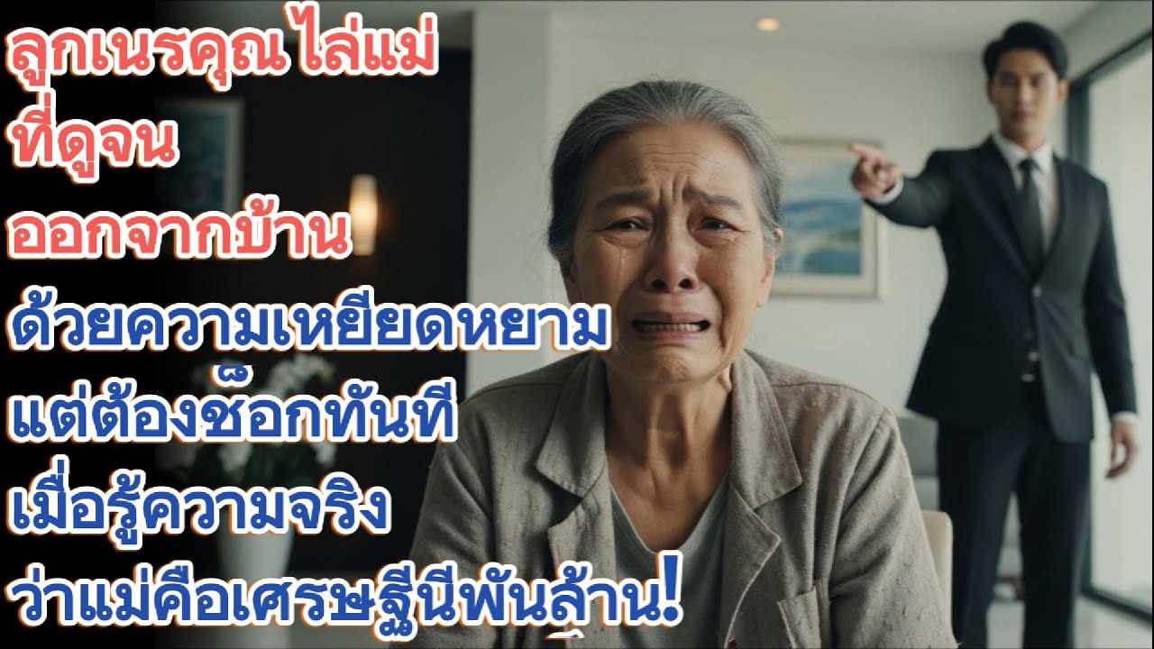 ลูกเนรคุณไล่แม่ที่ดูจนออกจากบ้าน แต่ต้องช็อกเมื่อรู้ความจริงว่าแม่คือเศรษฐีนีพันล้าน!