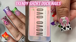 Fun Spring French Tip Duck Nails