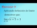 Demostración de límite por definicón (Ejercicio 3)