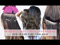 Invisible weft hair extensions with Kera-links [CUSTOM HAIR EXTENSIONS FOR FINE & THIN HAIR]