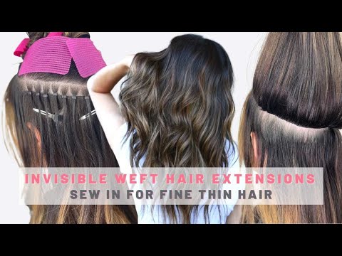 Invisible weft hair extensions with Kera-links [CUSTOM HAIR EXTENSIONS FOR FINE & THIN HAIR]