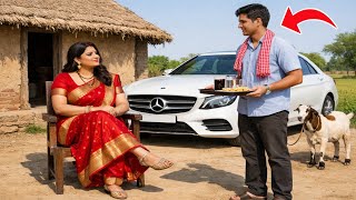 करोड़पति विधवा महिला एक दिन अपने गरीब नौकर की झोपड़ी पहुँची... फिर वहां जो हुआ इंसानियत भी रो पड़ी