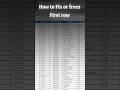 How to fix and freeze or Unfreeze the first row #exceltips #excel #exceltricks