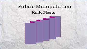 How To Sew Knife Pleats