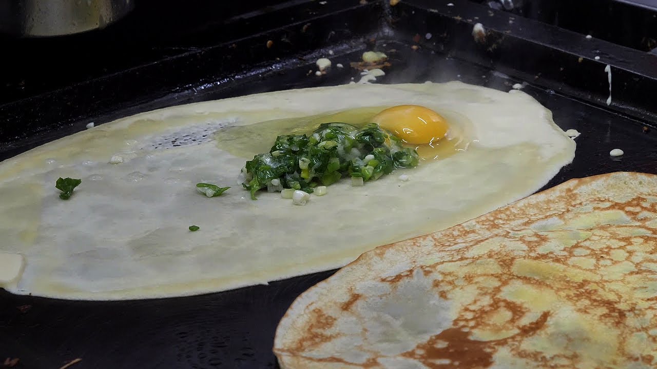 줄서서 먹는 에그 롤 빵 / egg roll bread / taiwanese street food