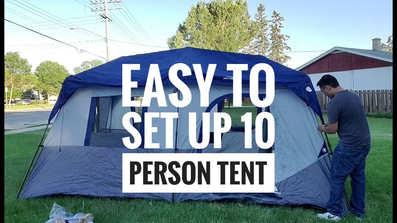 Unboxing Ozark Trail Tent 10person Instant Cabin Tent/ Set up, Review and  Dismantle 