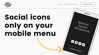 How to hide header social icons on desktop - Squarespace 7.1 tutorial