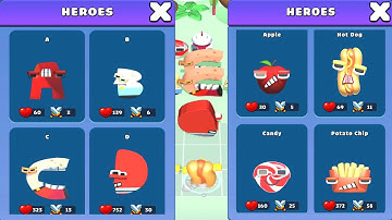Merge Alphabet Food Battle New Character Food🆚Alphabet Fight New Update Android Ios Gameplay