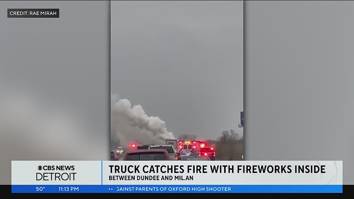 VIDEO: Truck catches fire with fireworks inside near Milan