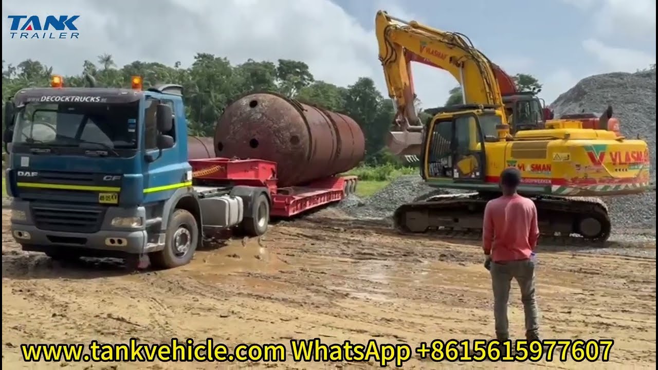 TANK brand 3 axles RGN trailer