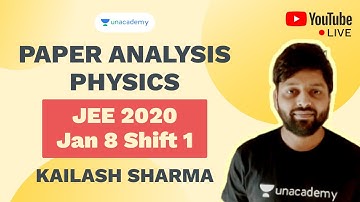 JEE 2020 Mains Paper Analysis (January 8 - Shift 1) | Physics | Unacademy Accelerate