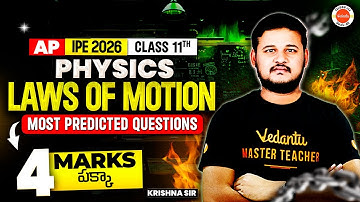 Laws of Motion Class 11 | Most Expected Questions 4 M Questions | AP IPE 2026 Physics