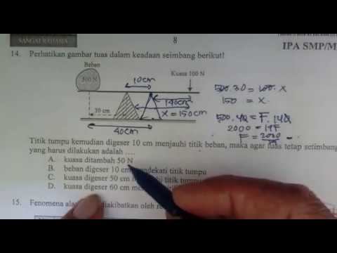 Pembahasan Soal Un Ipa Fisika Smp Tahun 2017 Paket 4 No 14 Youtube