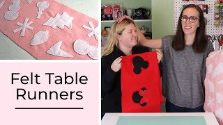 DIY Christmas Table Runners | Sew or No-Sew With Mid-Century Stencils