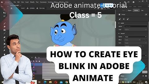 Adobe animate cc 2024 : how to make eye blinking animation, 2d character animation