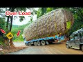 Lorrys  heavy overload truck dare drive on risky ghat downturns  truck  trucks in mud