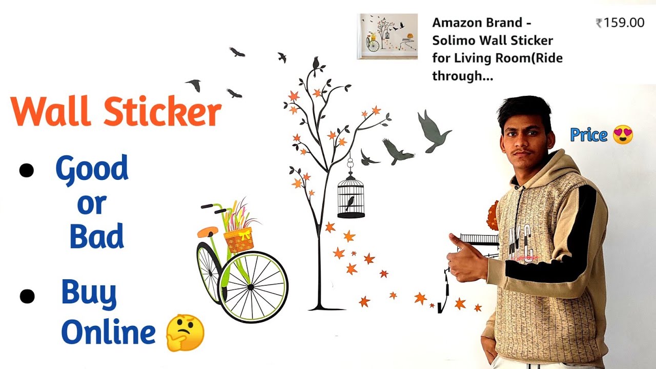 Landscape Wall Stickers review Amazon wall stickers 2022 Buy online or not 🤔 Sticker को कैसे लगाये
